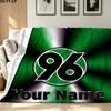 1 Peça Cobertor de Flanela com Padrão de Nome Personalizado do Hannover 96 Adequado para Todas as Estações para Decoração de Casa Calor e Conforto Presentes Presente de Feriado
