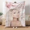 Pink Floral Fantasy Blanket Soft Throw Blanket For Home Bedroom Bed Sofa Travel Office Solid Christmas Blanket