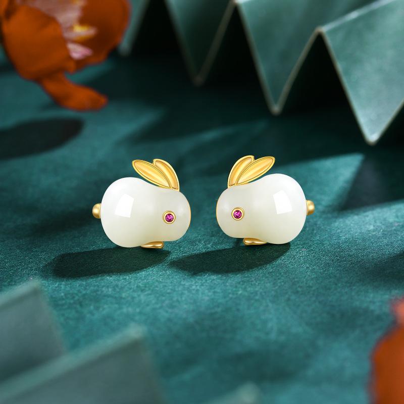 Jade Rabbit Bracelet Female Guochao Court Style Ancient Chinese Style Hand Jewelry