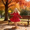 Girl Autumn Cotton Long Sleeve Princess Dress With Animal Cartoon Pattern For Kids