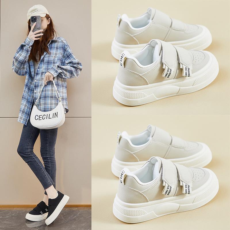 Fashion 2025 Spring New Velcro Womens Shoes Korean Version ins Female Students Platform Heightening Casual Shoes Zapatos Para Mujeres