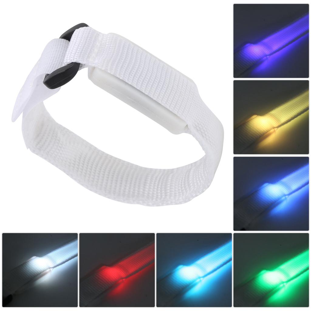 2cm Outdoor Night Running Light Armband LED Luminous Adjustable 7‑Color Wristband