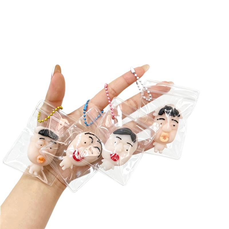 Ugly Cute Classmate Squishy Keychain Set Funny Stress Relief Toy School Gift Soft And Bouncy Comes With A Chain For Kids Friend