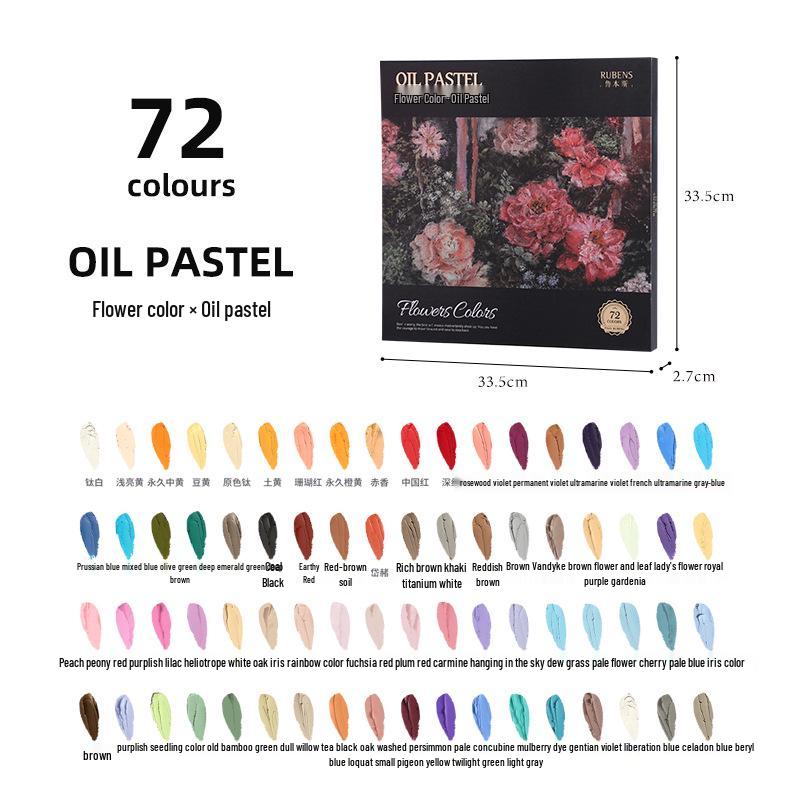 Rubens Washable Oil Pastels for Children: Soft Crayons in 24, 36 Heavy, and 48 Macaron Colors