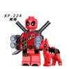 Red Color Deadpool with Dog Lego Compatible Minifigures DC Figurines Building Blocks Super Heroes