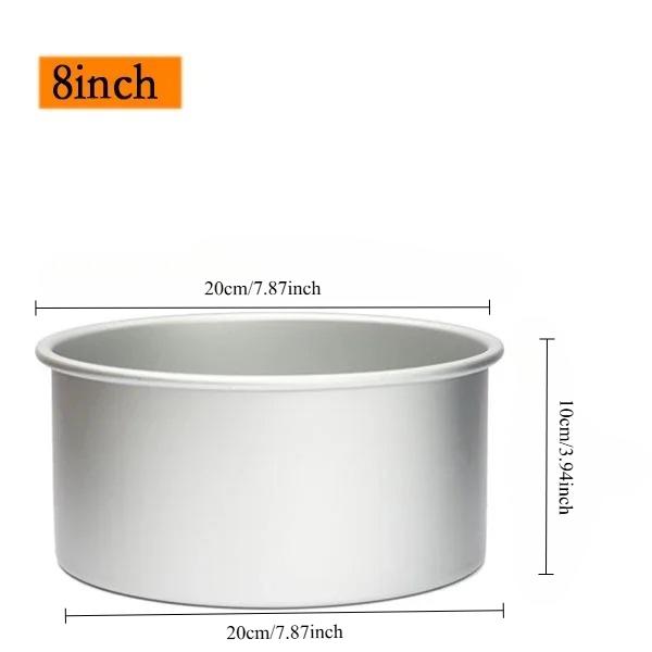 6/8/10 Inch Heightened Cake Mould Deepened Anode Removable Bottom Mold Baking Tool Cylindrical Cake Baking Tray Bakery Tools