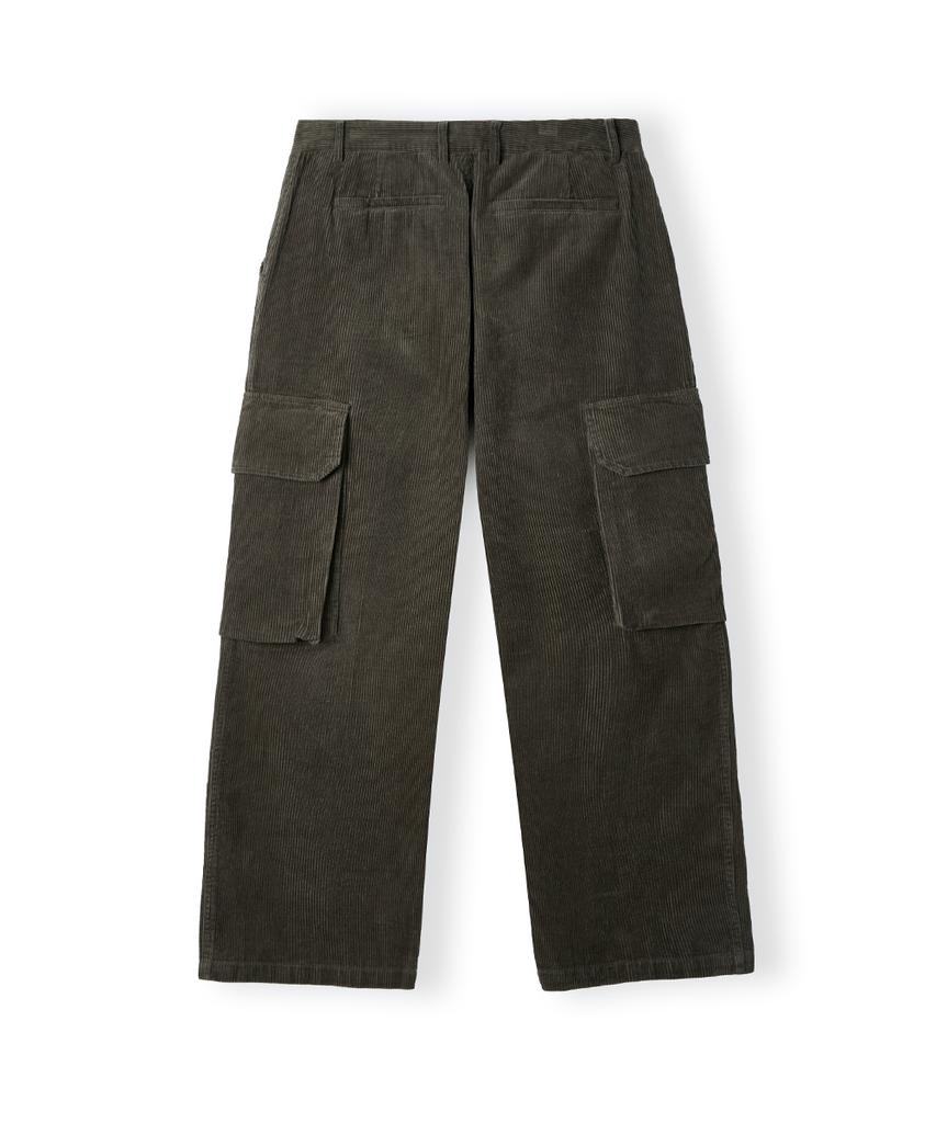 HOOVES Corduroy Single-Pleat Cargo Pants [Ash Khaki]