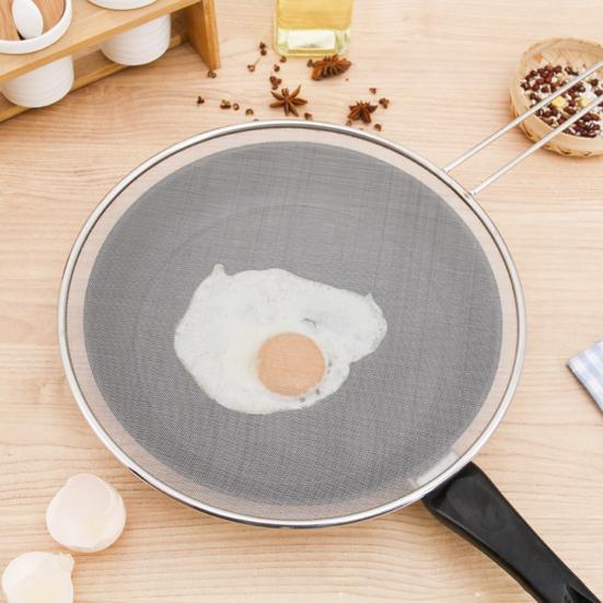 Paraspruzzi per Padella Paraspruzzi Rete Acciaio Inossidabile Paragrasso Scudo Strumento Prevenzione Schizzi Olio da Cucina