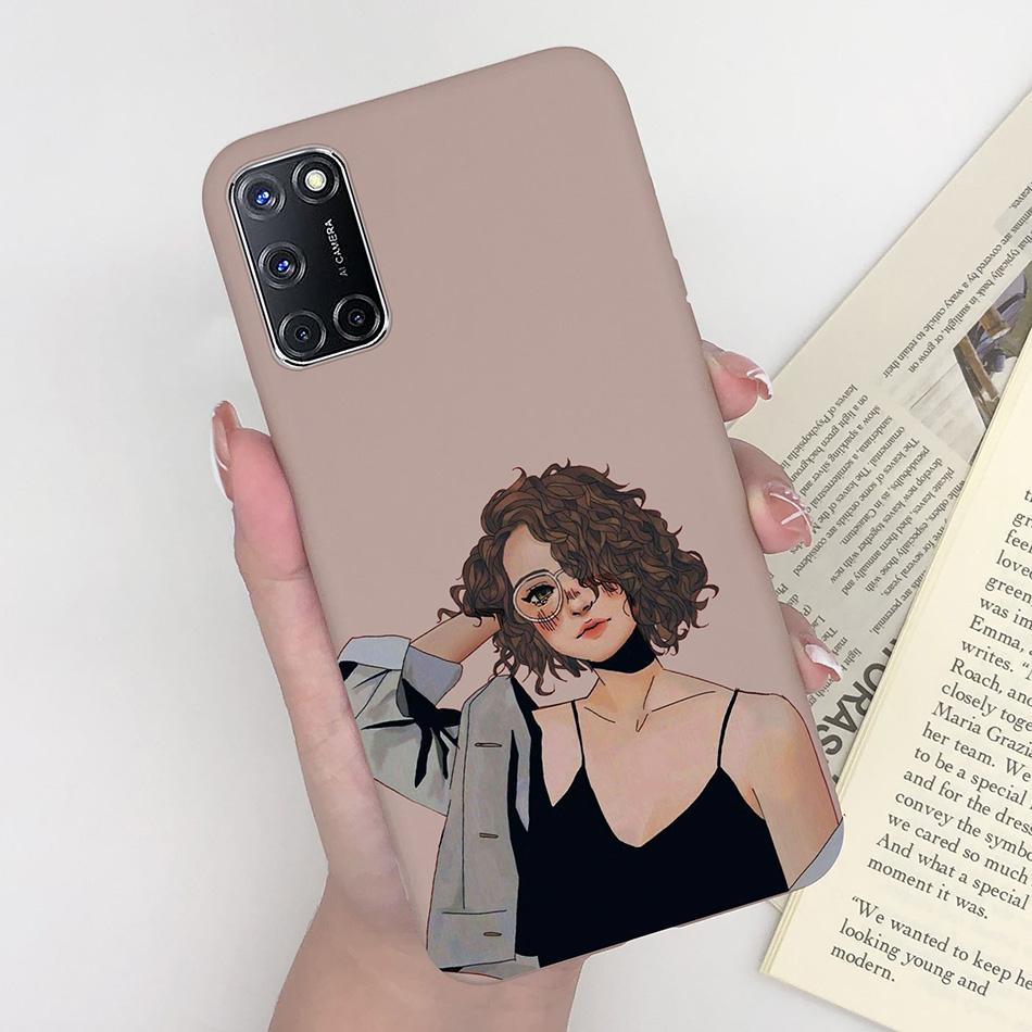 For Oppo A52 A72 A92 Case Cartoon Silicone Coque Heart Painted Cover For Oppo A72 A52 A 52 A 72 A 92 OppoA52 OppoA92 Phone Case