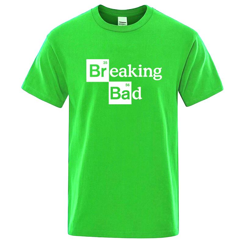 Cotton Tee Men's T-shirt High Quality Cotton Blend O Neck Heisenberg Men T-shirt Short Sleeve Casual Breaking Bad Print T Shirt for Men