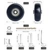 Replacement Luggage Wheel Kit with 50mm Wheels Precision Ball Bearings and 4 Swivel Casters for Improved Suitcase Stability