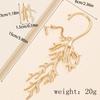 New Trend Fashion Gold Color Alloy Coral Left Right Asymmetric Large Earrings for Women Party Accessories