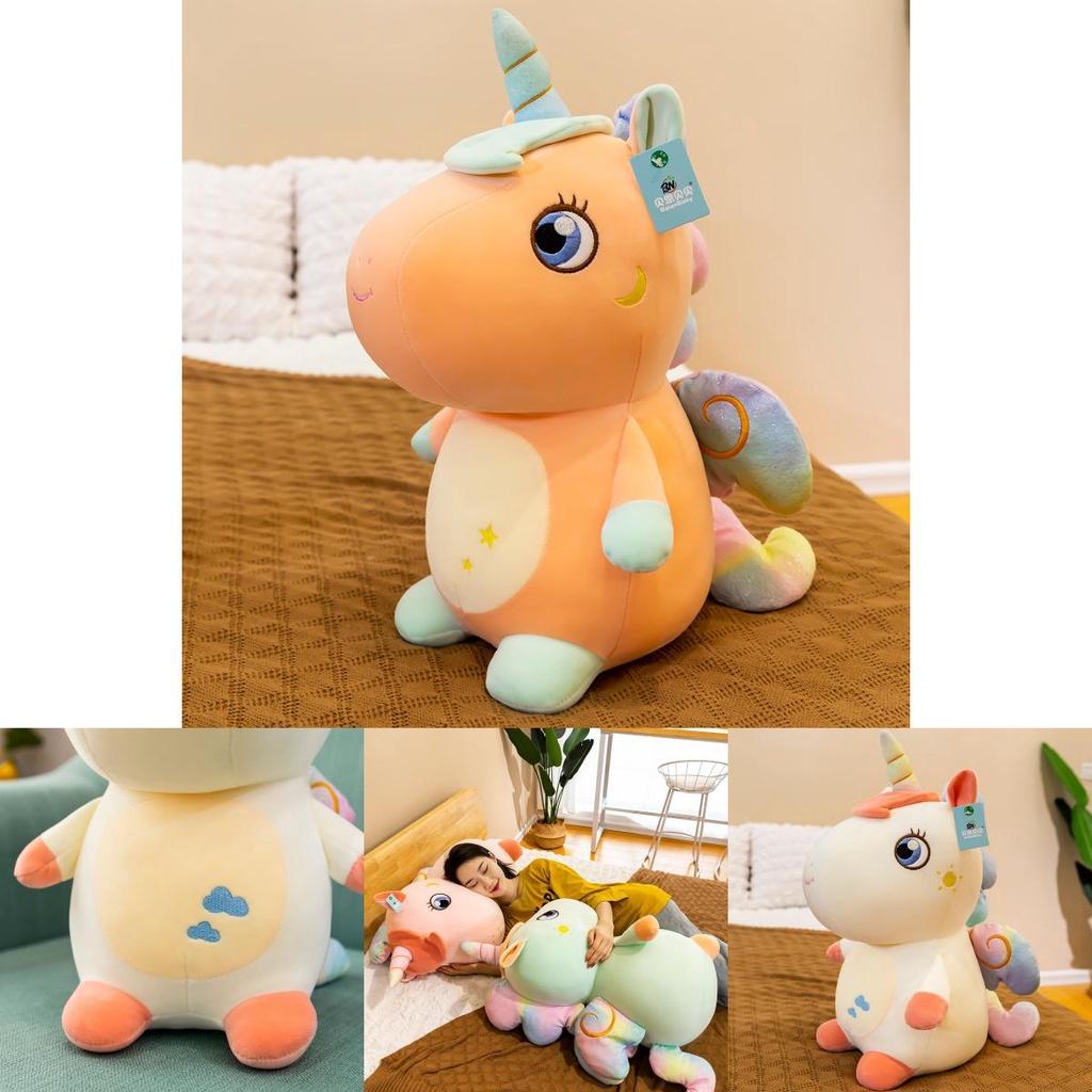 Adorable Soft Unicorn Plush Toy Round Fat Unicornio Angel Horse For Girls