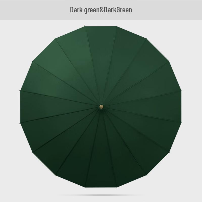 Semi-Automatic 16-Rib Windproof Stick Umbrella