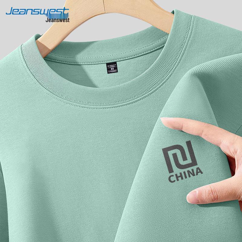 Jeanswest Męska Koszulka z Krótkim Rękawem, Czysta Bawełna, Lato 2025