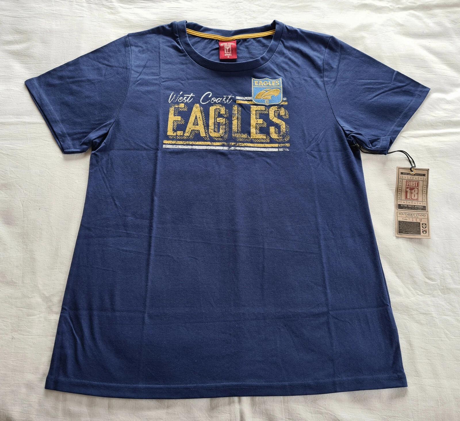 Женская ретро-футболка с коротким рукавом West Coast Eagles AFL FE1733 Размер 10 2XL