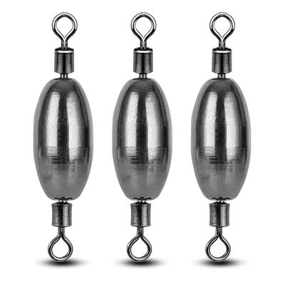 AMYSPORTS Texas Sinker Fishing Sinker with for Hole Shackle and More Barrel, #2 (2.1g), 15-Piece Set, Fishing, Fishing, Eging, Rockfish,