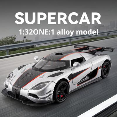 1:32 Koenigsegg One:1 Simulation Alloy Car Model Super Car Light & Sound Toy Car Collectible Decoration & Gift for Boys