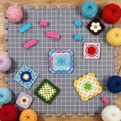 Foam Thick Blocking Boards Kit with Grids Blocking Mat and T-Pins Easy To Install Handmade Knitting And Crochet Accessories