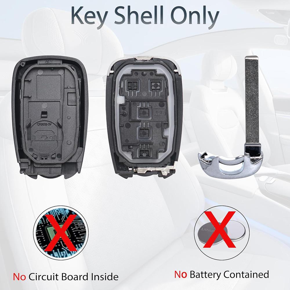 Remote Control Key Housing 5 Button for Chevrolet Cruze Malibu Camaro Volt Bolt