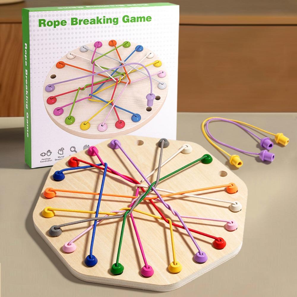 Twisted Connected Line Rope Untangling Toy Logical Thinking Board Rope Puzzle Game  Children Toys