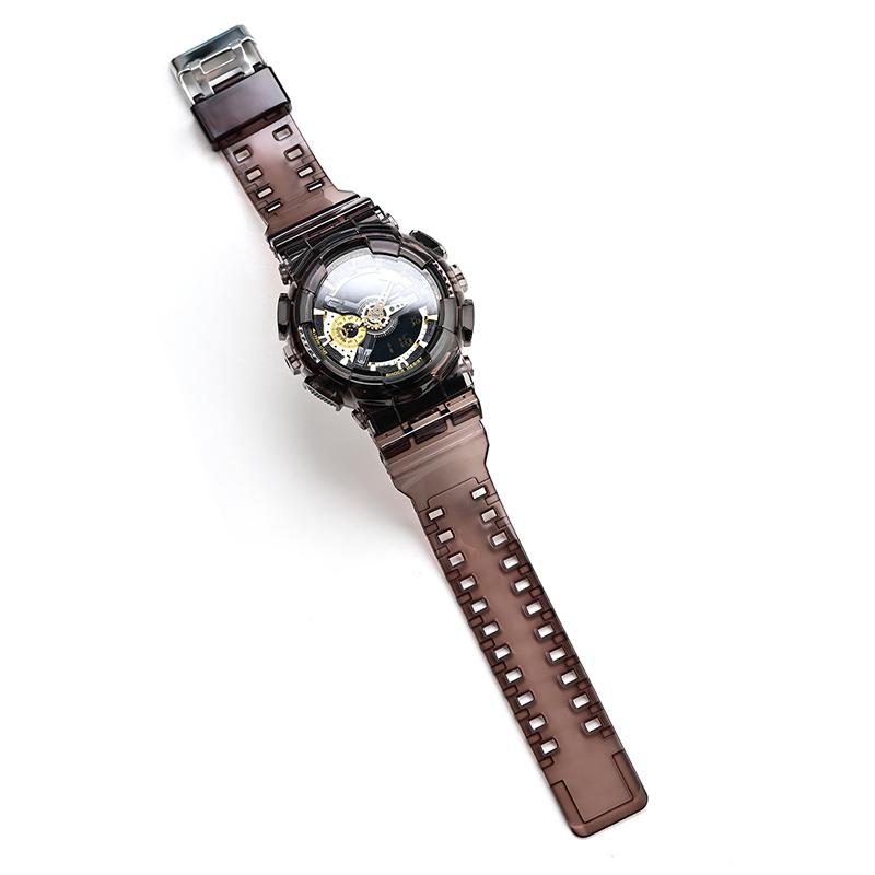 För Casio G-Shock GA-100/110/120 GD-100/110/120 GAX-100 GLS-100 Silikonarmband Boettsats Transparent Sportklocka Armband