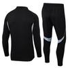 Adult full set soccer training suit, long sleeve half zip, quick dry warm‑up tracksuit