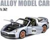 AAOL1 1:32 Porsche 911 Targa 4S Cabrio Sportlegierung Auto Modell Druckguss Sound Super Rennsport Ausfahrbarer Heckspoiler Heißes Auto Für Jungen Geschenke