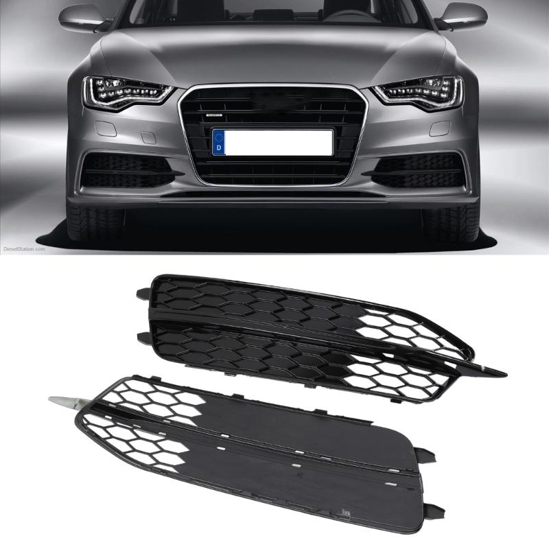 Suitable For C7 4G0807681D 4G0807682D Car Left Right Side Front Bumper Vent Grill Foglight Lamp Lower GrillesFrame Cover
