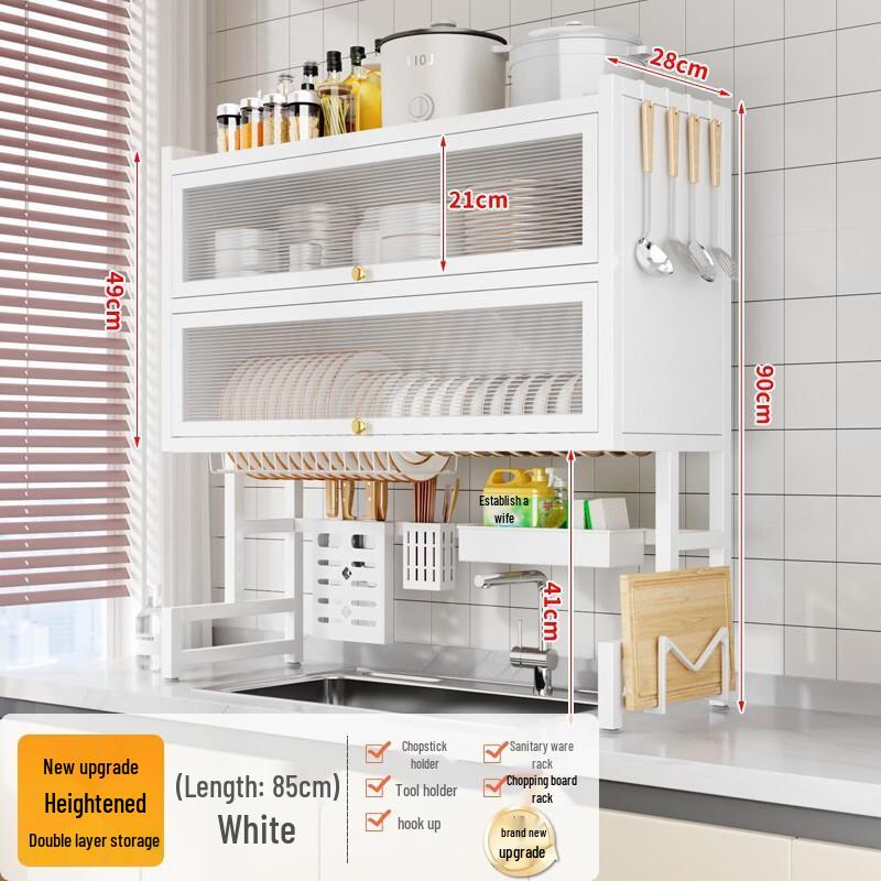 Nordic Style Foldable Double-Layer Dish Rack