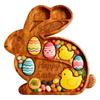Easter Bunny Plate Rabbit Shaped Cheese Platter Plastic Cooked Food Charcuterie Tray For Dinner Desserts Candies Snacks
