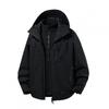Men Women Outdoor Hooded 3-in-1 Waterproof Windproof Hiking Jacket Thick Warm Loose Fit Winter Fall