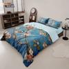 3pcs Chinese Style Flower Bird Print Coreless Duvet Cover Set Multi Size Bedroom Bedding Decoration Comfortable Machine Washable