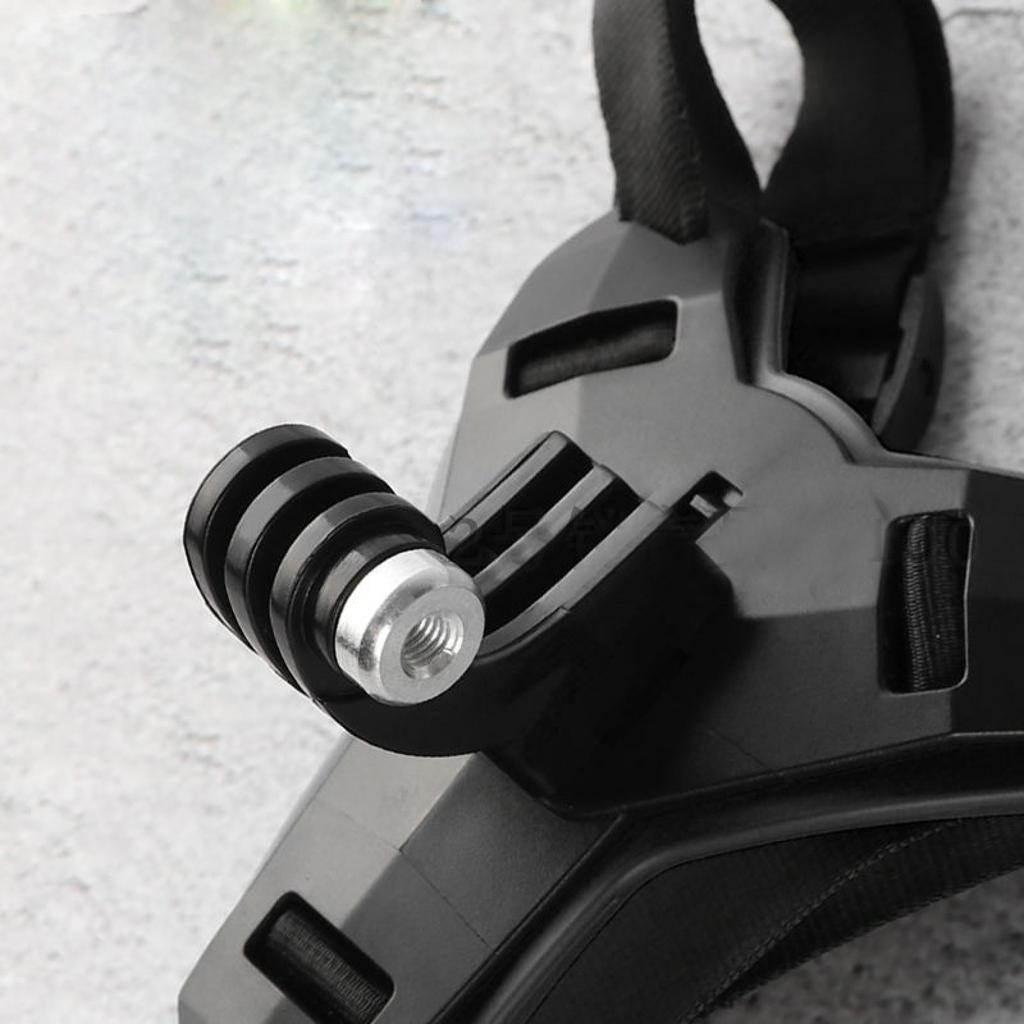 Black Motorcycle Helmet Chin Strap Mount For GoPro Hero 8/7/6/5 Full Face Motorcycle Helmet Chin Mount Bracket Adjustable Strap