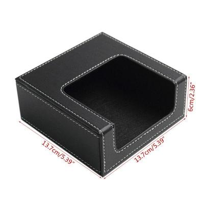 PU Leather Square Cocktail Napkin Holder Paper Serviette Dispenser Tissue Box