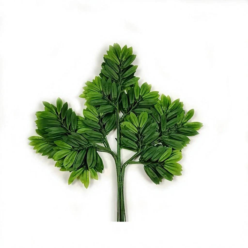 Artificial Banyan Maple Mango Leaves Fake Foliage Greenery Stems for Decoration Outdoor Landscape Tree Making