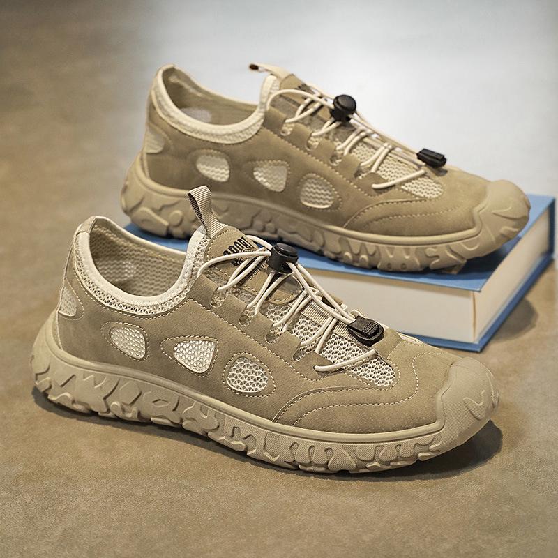 Men's Breathable Mesh Non-Slip Casual Shoes for Work and Sports