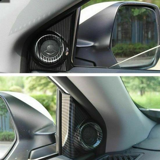 Carbon Fiber Front Door Speaker A Pillar Cover Trim For Honda CR-V CRV 2017-2022