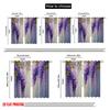 2pcs  2D plane printing Pattern Curtains Purple Wisteria Versatile Durable Polyester (without rod) Decorations For Home Use for