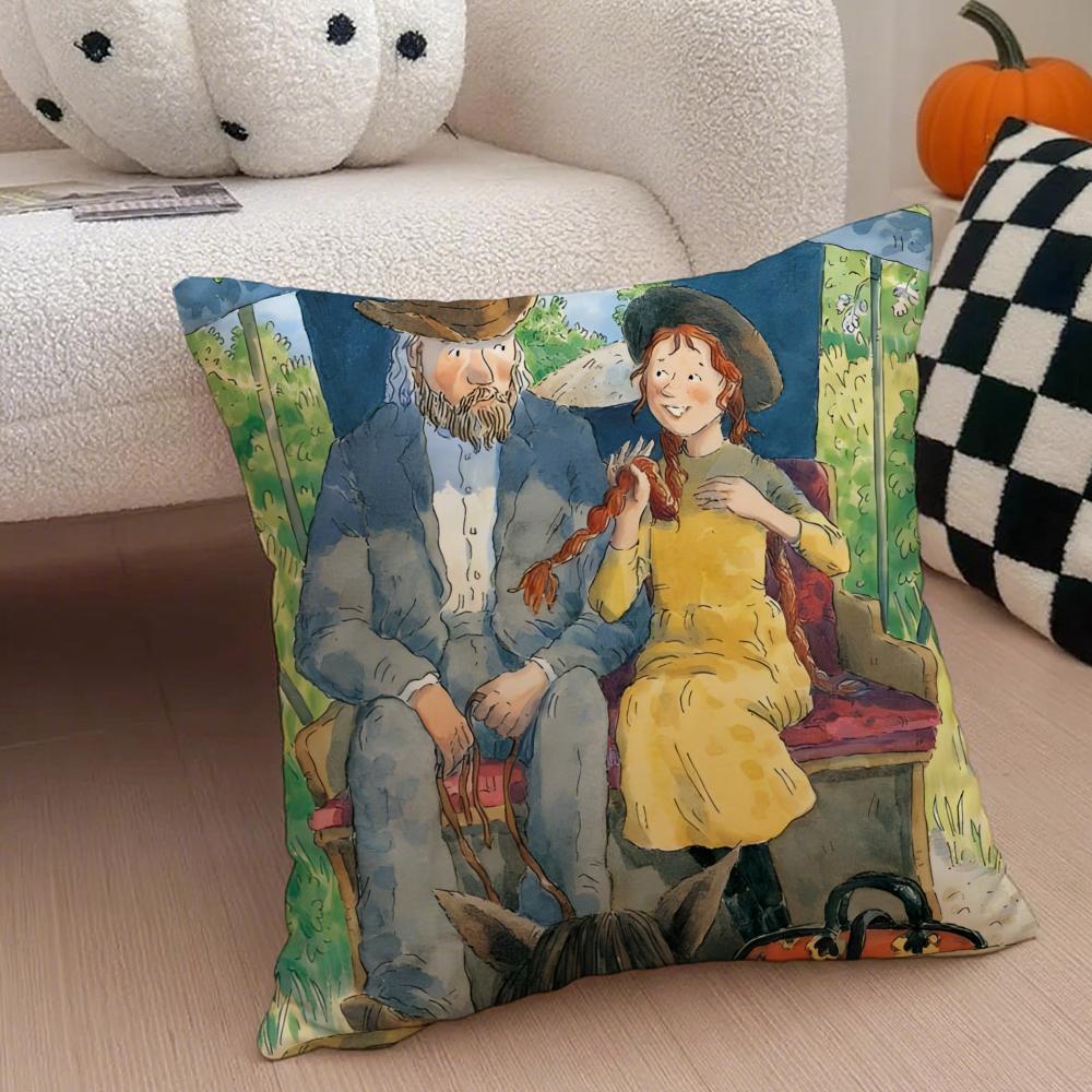 

Oof Green Gables Cushion Cover Throw Pillow Cover Hidden Button Durable Polyester Chair Cushion 30X30cm