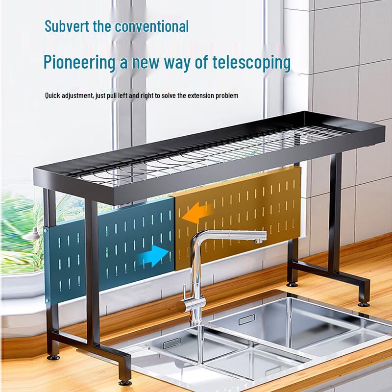 Ret retractable stainless steel kitchen sink dish rack