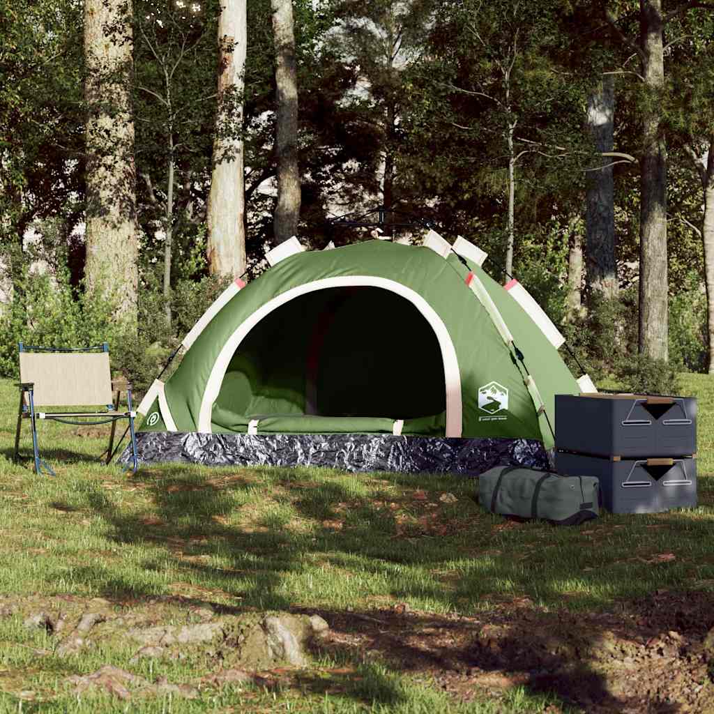 Vidaxl Tourist Tent, 2-Person, Green, Quick Setup