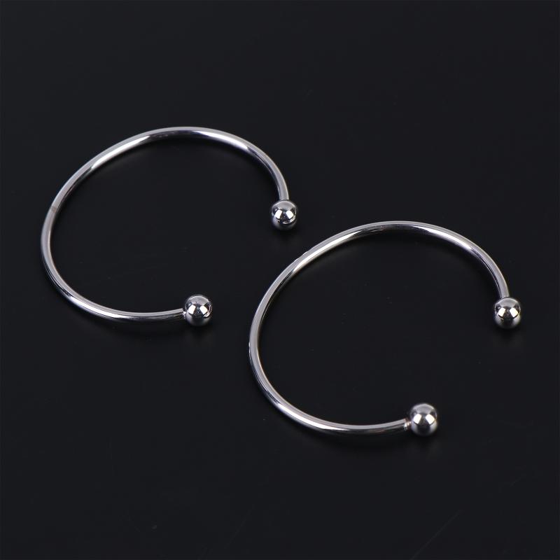 2 Bucăți Brățară Manșetă Deschisă din Oțel Inoxidabil Sârmă Goală Pentru Accesorii de Realizare Bijuterii DIY Charmuri cu Mărgele Reglabil