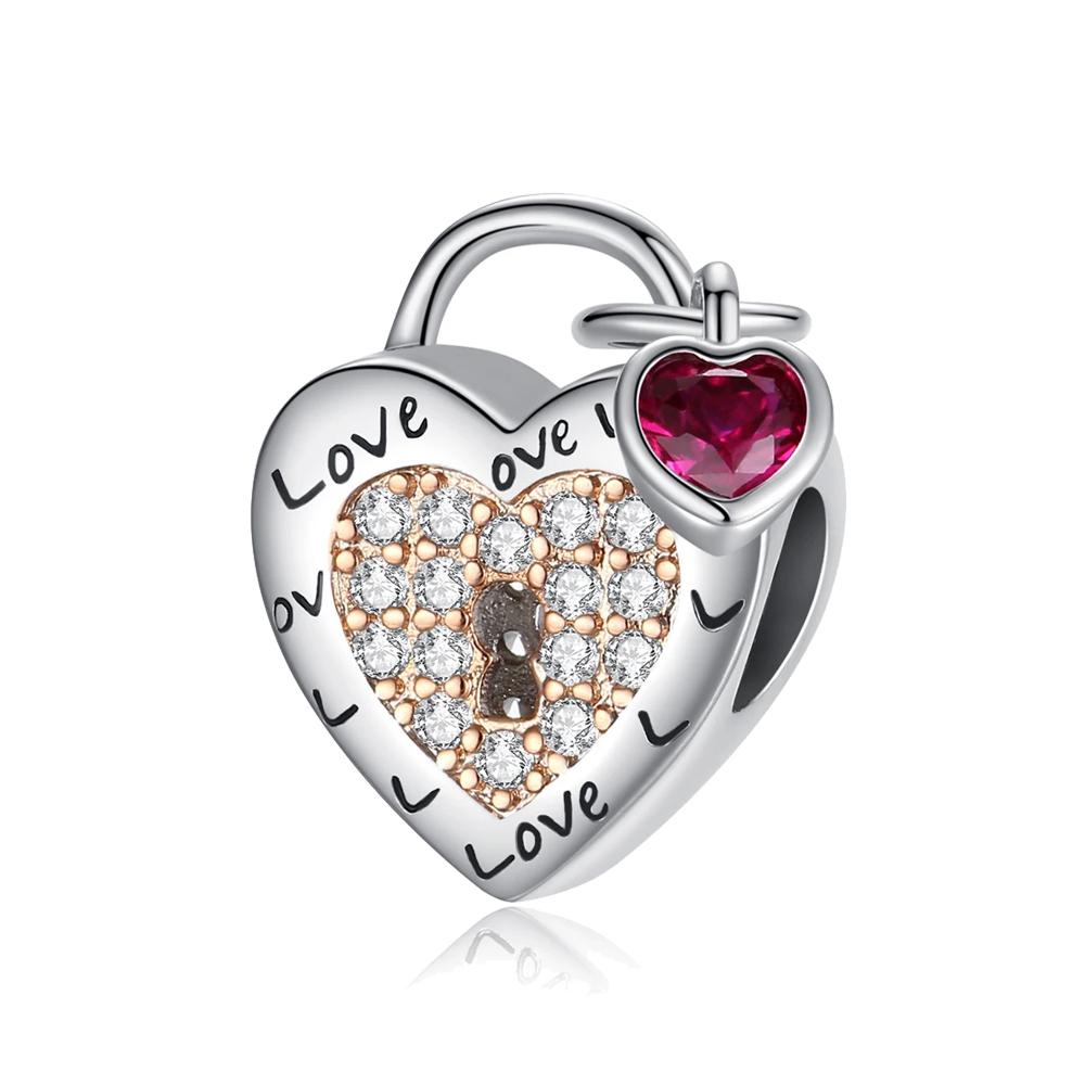 Love Lock Pendant Copper Colors For Charms Copper Colors Original Bracelet For Jewelry Making