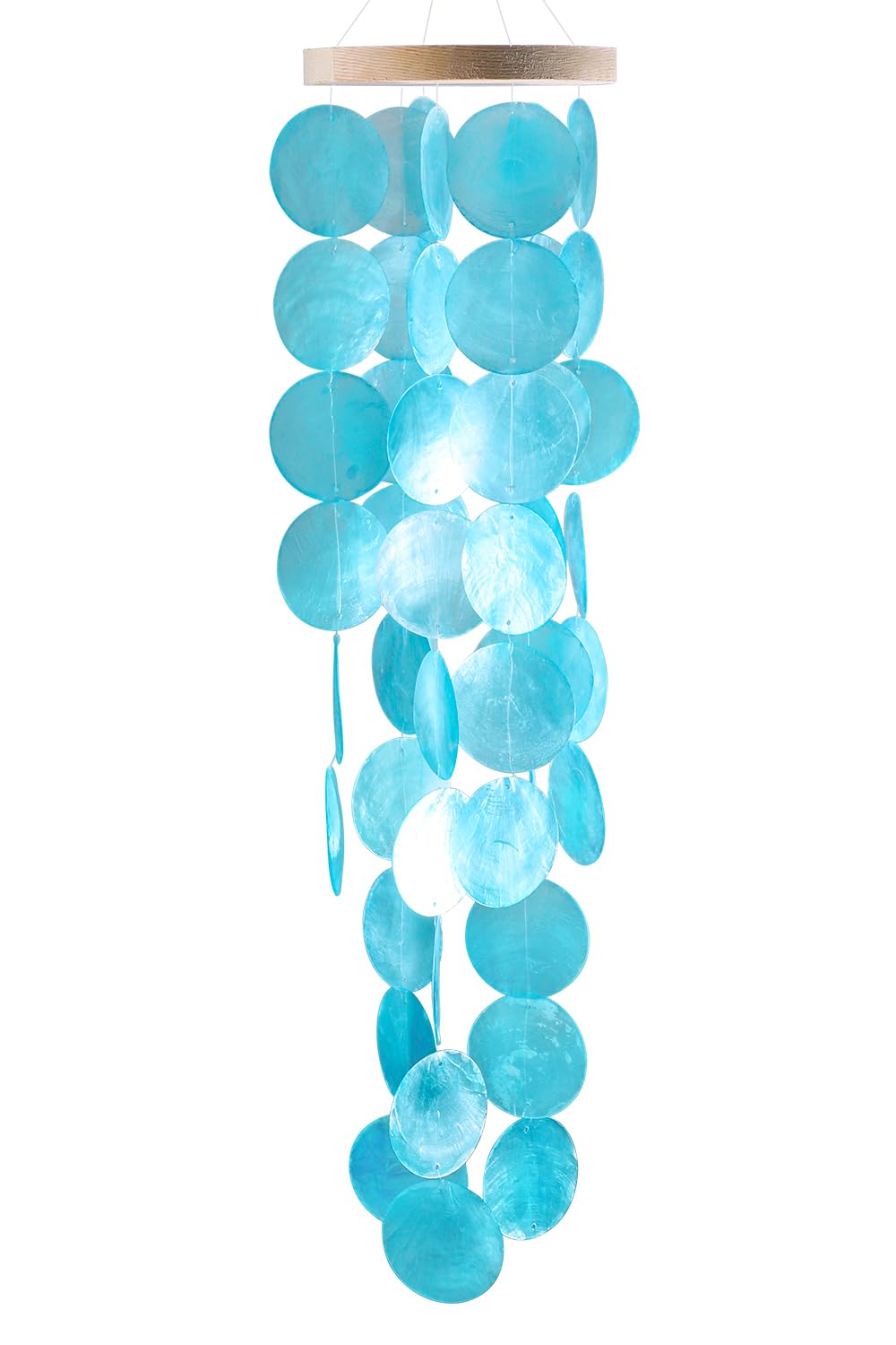 

Vindar Outdoor Wind Handmade Seashell Wind Chime with Ocean Interior Garden Gift for and Grandmothers Chime, Theme, & Decor, Women, Mothers, (Peacock