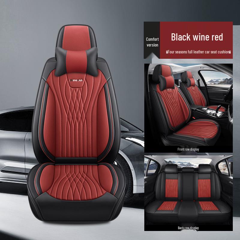 All-Season Full Leather Universal Car Seat Cover Cushion