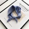 Silk Square Scarf: Solid Color Rolled Edge Headscarf for Women (53cm)