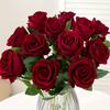 outdoor simulation high-end velvet rose, anti UV real touch, suitable for outdoor gardens, wedding season, Valentine's Day, bridal bouquet materials,