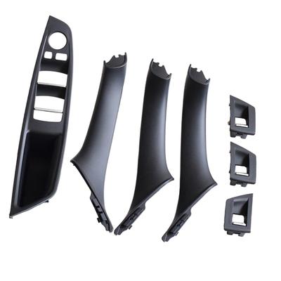 Para-BMW Serie 5 F10 F11 520D 525D 530D 535I Volante a la Izquierda Manija Interior de Puerta de Coche Adaptando(Negro)