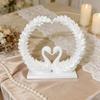 3D Geprinte Hartvormige Zwanenkoppel Beeldje Romantisch Liefdesbeeld voor Bruiloft Vrouwen Koppel Vrouw